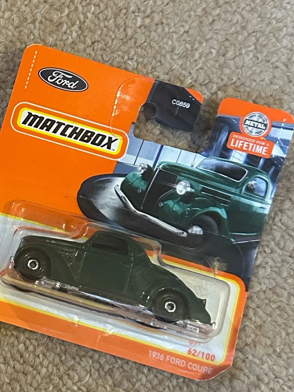 NEW Metal Matchbox Ford Coupe 1936 Car